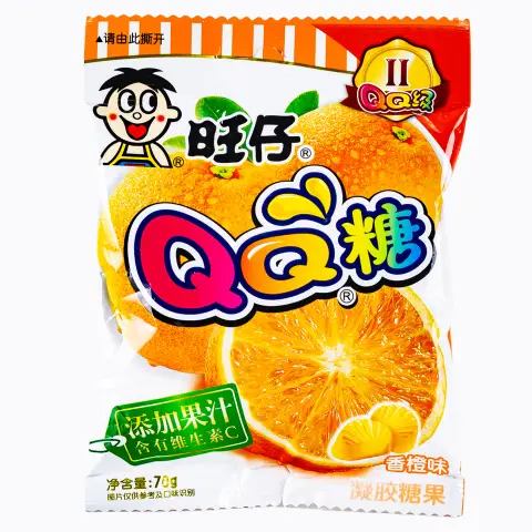 WANT WANT-QQ GUMMY(ORANGE FLAVOUR) 70g 旺仔QQ糖香橙味 70g