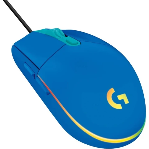 Original Logi G102 Gaming Mouse | USB Light Sync with Customizable RGB Lighting | 6 Programmable Buttons | Gaming Grade Sensor | 8K DPI Tracking | 16.8mn Color, Light Weight Comfortable Design Blue (HK Version)