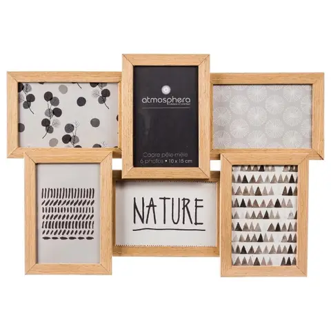 Atmosphera Mia photo montage frame 6 photos 10 x 15 cm natural