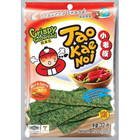 TAOKAENOI Knuspriger Seetang Scharf & Würzig 32g