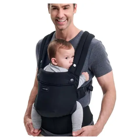 Baby Carrier Pure Cotton Gentle Skin Ergonomic 7-44lbs Lightweight Comfortable Black