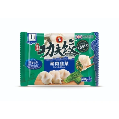 KUNGFU Pork & Chive Dumplings 400g