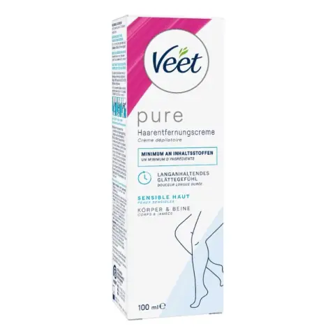 Veet Pure Haarentfernungscreme Körper & Beine Empfindliche Haut 100ml