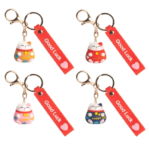 Luckycat keychain (random color) Cat Keychain