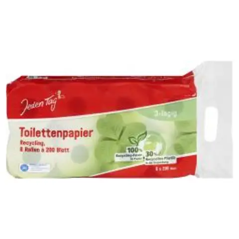 Jeden Tag Toilettenpapier Recycling 3-lagig