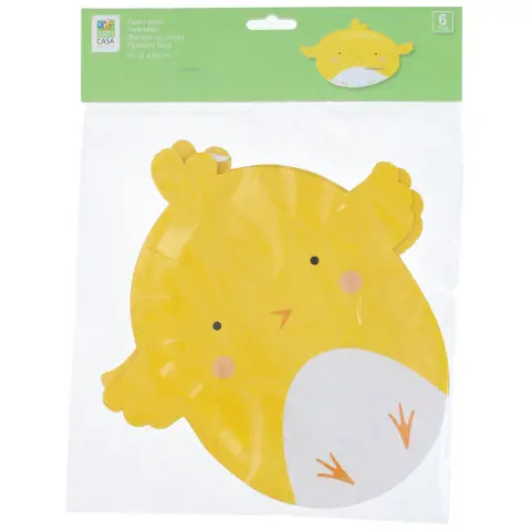 Teller Huhn - 21x15cm - 6 Stk