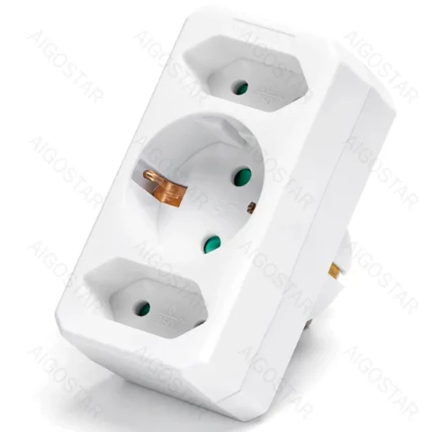 Aigostar Wall Socket Conversion Socket 1 to 3, 16A