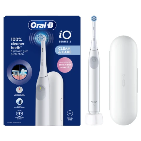 Oral-B iO2 Electric Toothbrush + Travel Case - White