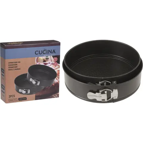 Set de Moules à Charnière pour Gâteau/Tarte – Ø 24 cm et Ø 25 cm – Lot de 2