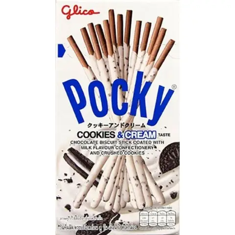 Glico Pocky – Bâtonnets Biscuités Cookies & Cream 45 g