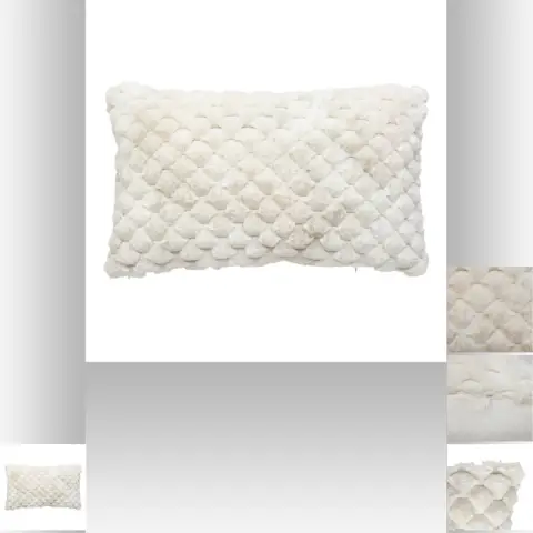 Coussin en fausse fourrure Jacquard Adriel 38x58cm