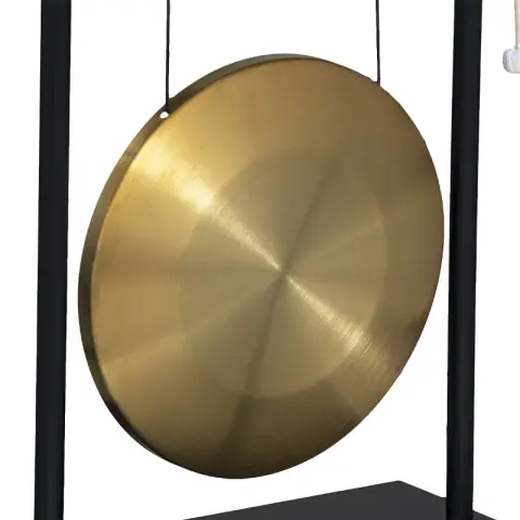 Gong Toa 69,5 cm de haut en métal et bois