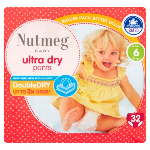 Nutmeg Ultra Dry Pants Size 6 32 pack