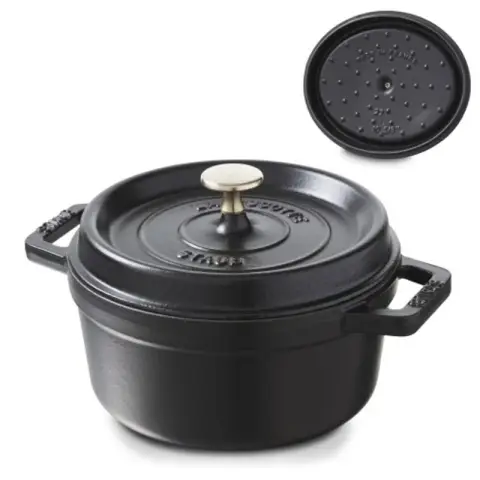 Staub Cocotte Gusseisen-Schmortopf mit Deckel – 24 cm – 3,8 L