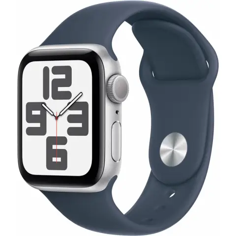 Apple Watch SE GPS WiFi 44mm Silver M/L 2024 Blue Sport Band M/L