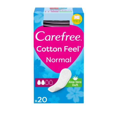 Carefree Cotton Aloe Pantyliners 20ct