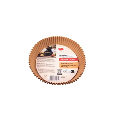 Backpapier für Heißluftfritteuse rund 16cm