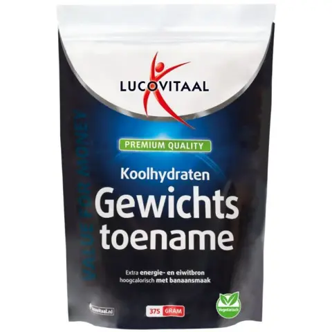 Lucovitaal Carbohydrate Weight Gain Powder High Calorie Energy Banana Flavor 375g