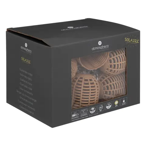 Lampes solaires d'extérieur AIA Natural Gold 10 ampoules 335 cm