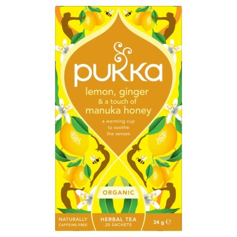 Pukka Herbs Lemon Ginger & Manuka Honey Tea Bags 20 pack