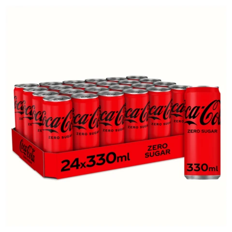 Coca-Cola [Incl €3.6 Statiegeld] Zero Sleek Blikhouder 24X330m