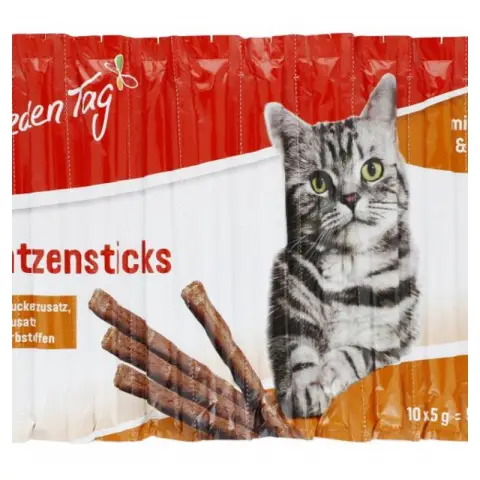 Jeden Tag Katzensticks mint Pute & Leber 10 x 5 g