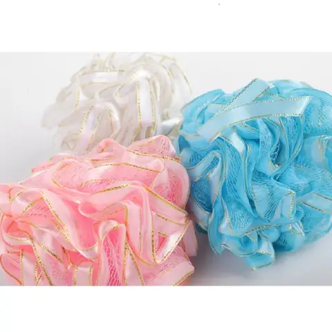 Scrubbing towel adult scrubbing gods pull back bar bath ball bath towel frosted thickened set of three blue white pink set【Exclusively for new users】