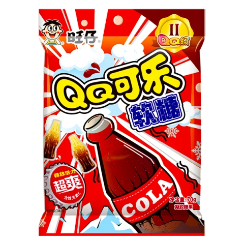 WANT WANT-QQ GUMMY(COLA FLAVOUR) 70g 旺仔QQ糖可乐味 70g