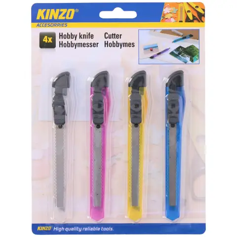 Kinzo Hobby Knife 4 pcs Utility Knife