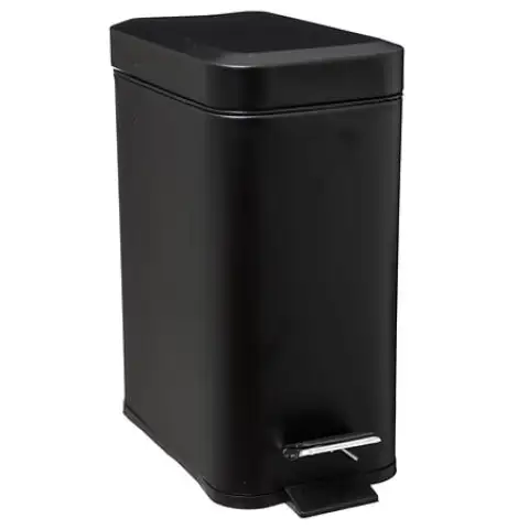 5Five SOFTCL BLACK RECTANGLE 5L BIN