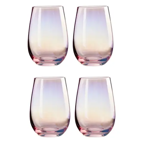 Frosted Deco Set Of 4 Hi Ball Glasses