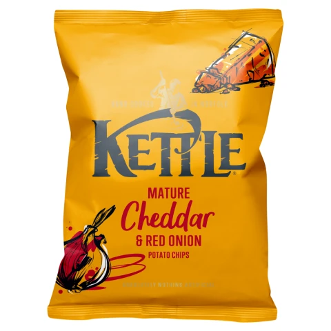 KETTLE® Chips Mature Cheddar & Red Onion Sharing Crisps 130g