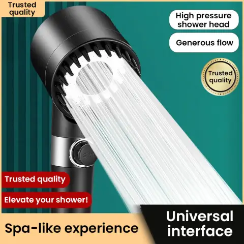 H.XUN High-Pressure Shower Head - Powerful Water Flow, Multi-Function Spray Settings, Bathroom Upgrade High Pressure Shower