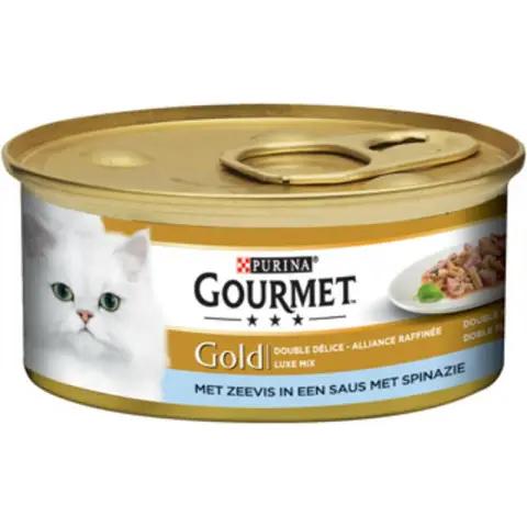 Gourmet Premium Canned Cat Gold Canned Cat Food High Protein Various Flavors 85g Salmon and chicken