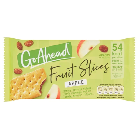 Go Ahead Apple Crispy Fruit Slice Snack Bars 4 x 44g