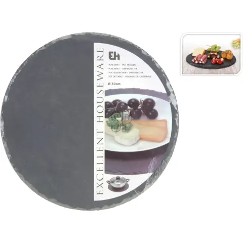 Matériau de la plaque d'ardoise Diamètre 30 cm