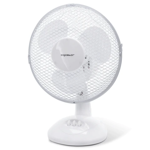 Aigostar Table Fan,9 Inches, 3 Blades, 2 Speeds, White