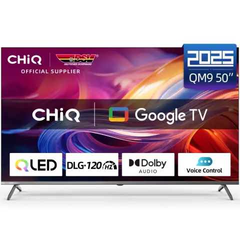 CHiQ U50QM9V – Smart TV 50 Zoll – 4K QLED Google TV – UHD