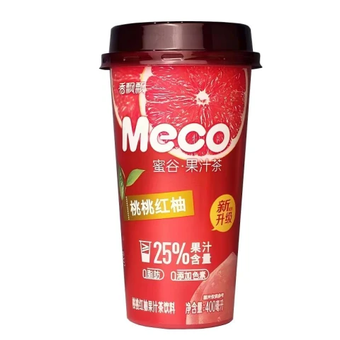 Xiang Piao Piao Meco Peach and Grapefruit Fruit Tea 400ml 香飘飘果汁茶桃桃红柚400ml