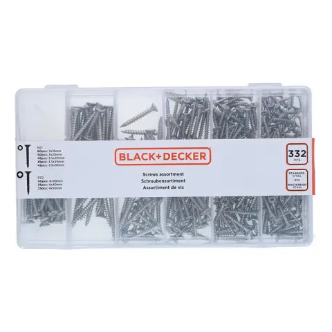 Black + Decker Schroeven assortiment 332 stuks - PH1 -PH2