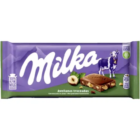 Milka Schokoriegel Haselnuss gebrochen 100g