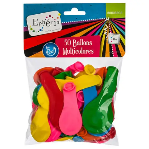 5Five 50 bunte Aufblasballons