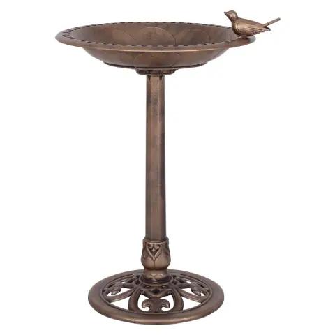 COSTWAY Mangeoire pour oiseaux Mangeoire pour oiseaux Mangeoire pour oiseaux Support 50 x 76 cm Bronze