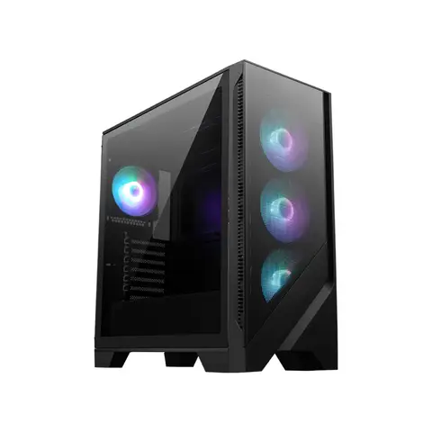 MSI MAG Forge 320R AIRFLOW micro tower zwart, transparant