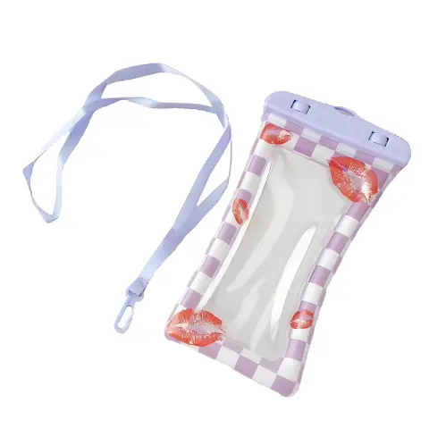 Inflatable Waterproof Phone Bag - Purple