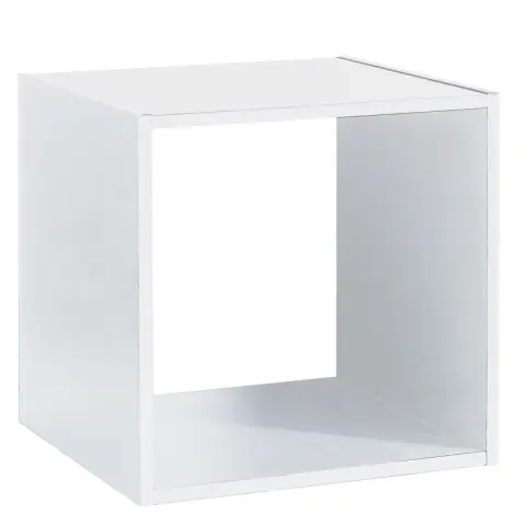 1-Vaks Houten Wandrek Wit