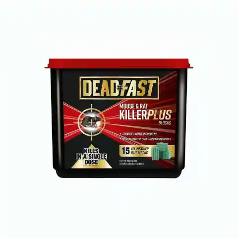 Deadfast Mouse and Rat Killer Plus 15 Block 300g
