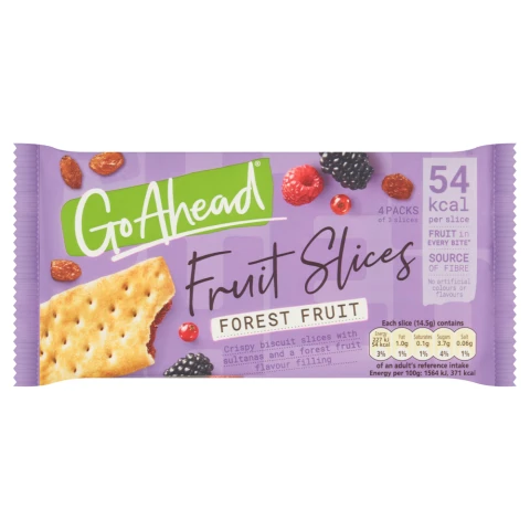 Go Ahead Forest Fruit Crispy Fruit Slice Snack Bars 4 x 44g