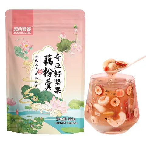 Meizhou Shike Chia-Samen Nüsse Lotuswurzel Pudding 500g