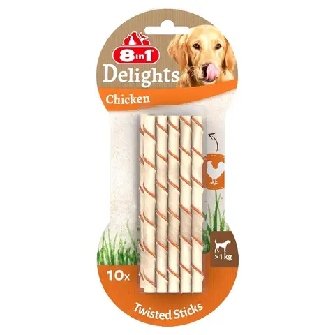 8in1 Delights 10 gedrehte Sticks Huhn 55 g